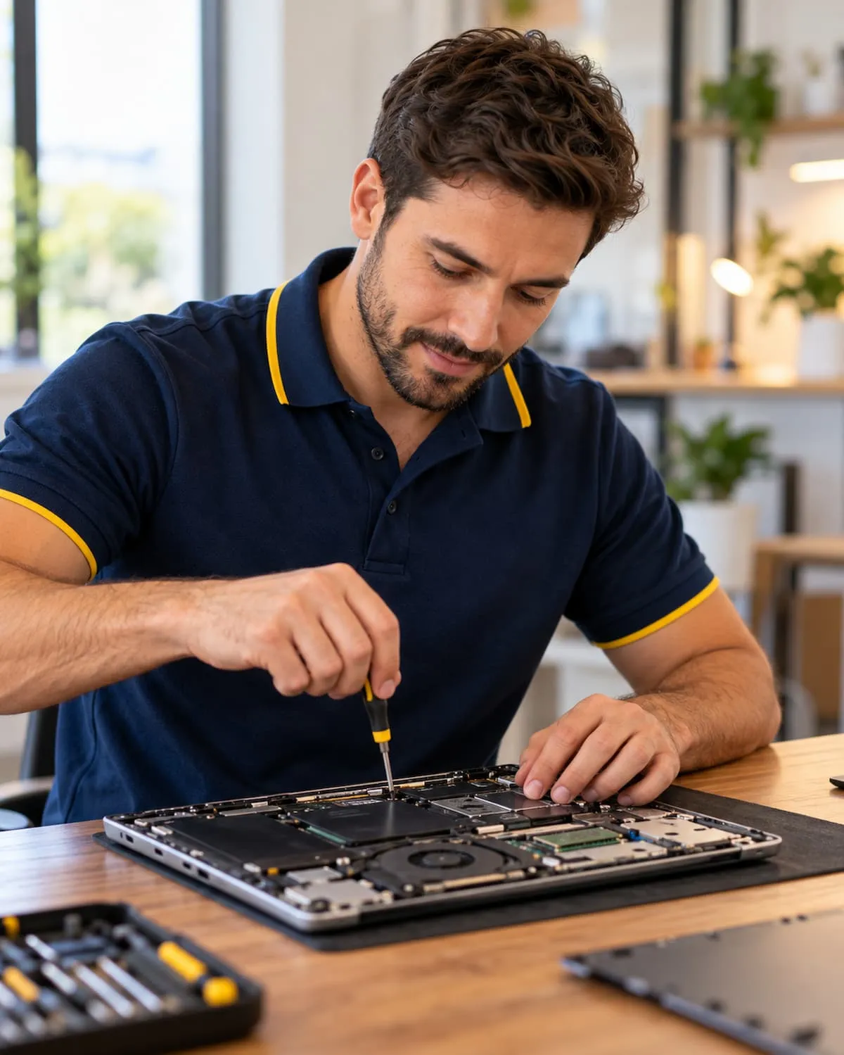 A Computer Repairs Melbourne technician repairing a laptop
